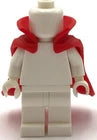 Lego New Red Minifigure Cape Rubber Billowing w/ High Rounded Collar Part