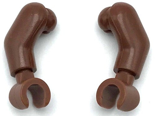 Lego New Pair of Reddish Brown Arms and Hands Minifigure Pieces