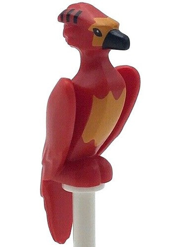 Lego New Red Phoenix Harry Potter with Black Beak Bright Light Orange Face Bird