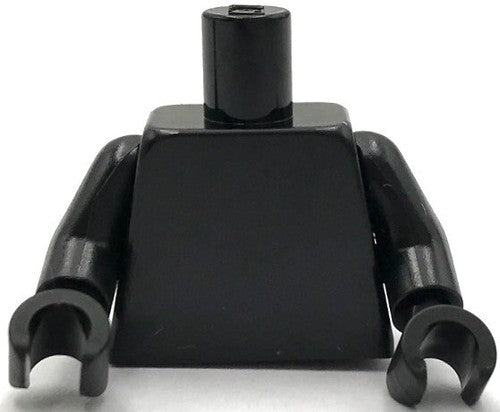 Lego New Black Torso Plain Same Color Arms Same Color Hands Part
