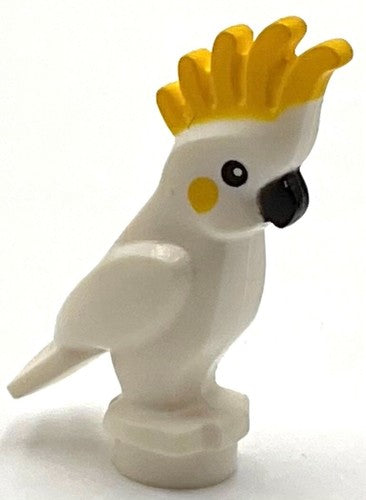 Lego New White Cockatoo Bird Yellow Feathers Animal Pet Part