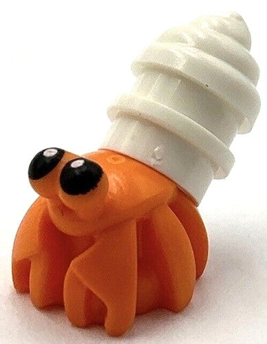 Lego New Hermit Crab Bar on Back w/ Black Eyes and White Shell Part