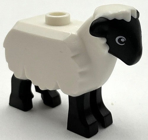 Lego New White Sheep with Black Head and Legs Farm Animal